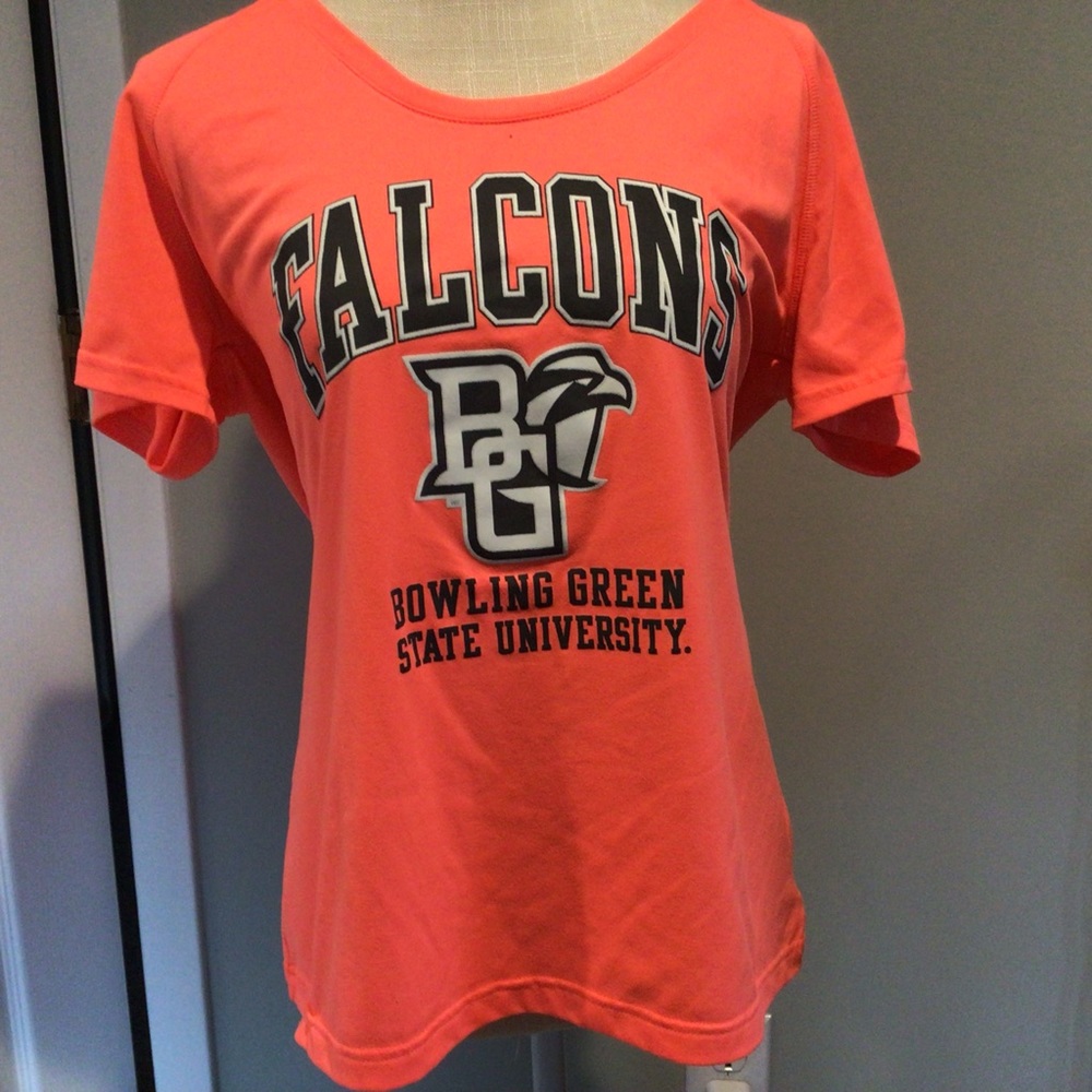 Bowling Green Falcon bright orange XL semi-fitted heat gear under armour shirt.